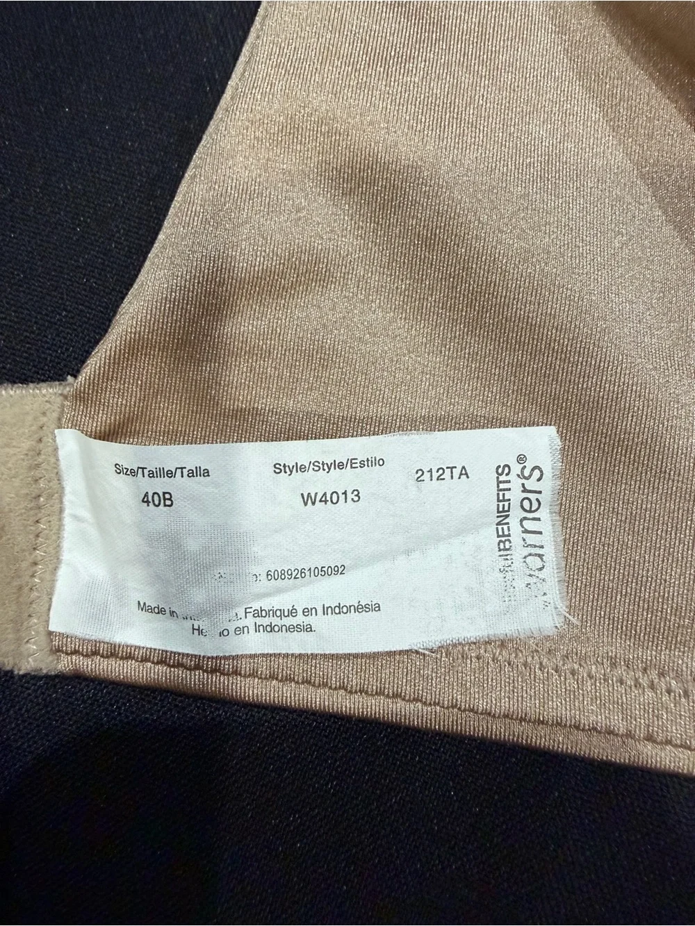 Warner's Metallic Tan Smooth Molded Bra #W4013 40B